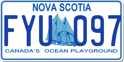 NS license plate FYU097