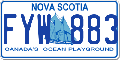 NS license plate FYW883