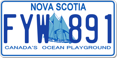 NS license plate FYW891