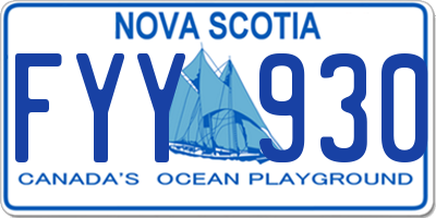 NS license plate FYY930