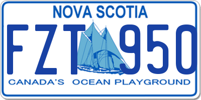 NS license plate FZT950