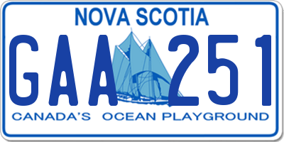 NS license plate GAA251