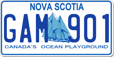 NS license plate GAM901