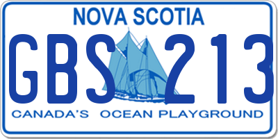 NS license plate GBS213
