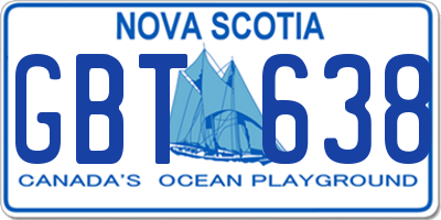 NS license plate GBT638