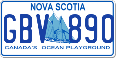 NS license plate GBV890