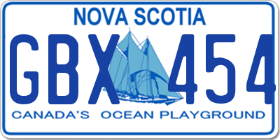 NS license plate GBX454