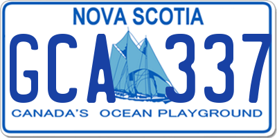 NS license plate GCA337