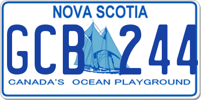 NS license plate GCB244