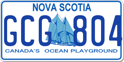 NS license plate GCG804