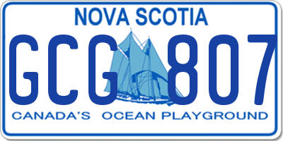 NS license plate GCG807