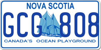 NS license plate GCG808