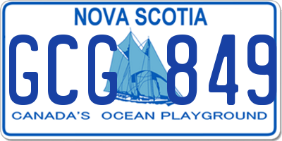 NS license plate GCG849