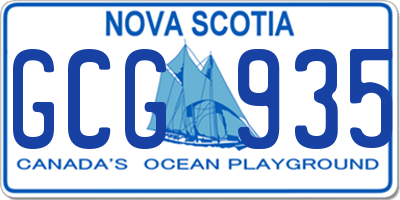 NS license plate GCG935