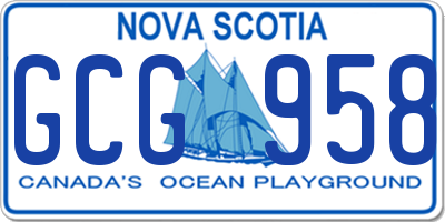 NS license plate GCG958