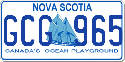 NS license plate GCG965
