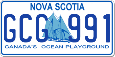 NS license plate GCG991
