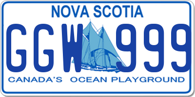 NS license plate GGW999