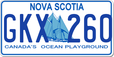 NS license plate GKX260