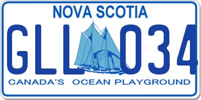 NS license plate GLL034