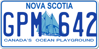 NS license plate GPM642