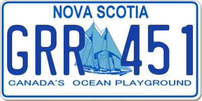 NS license plate GRR451