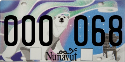 NU license plate 000068