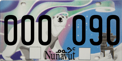 NU license plate 000090
