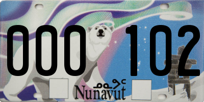 NU license plate 000102