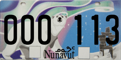 NU license plate 000113