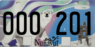 NU license plate 000201