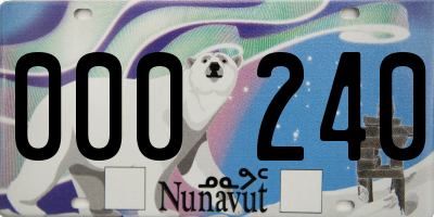 NU license plate 000240