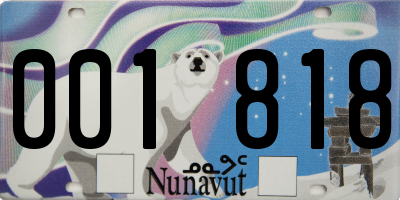 NU license plate 001818