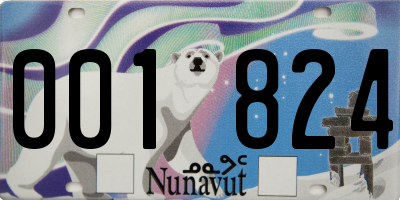 NU license plate 001824