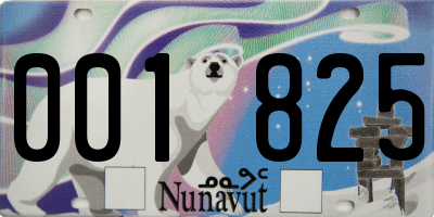 NU license plate 001825