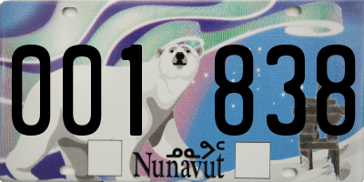 NU license plate 001838