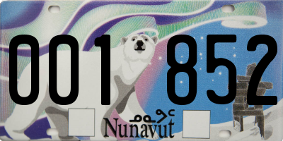 NU license plate 001852