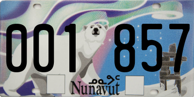 NU license plate 001857