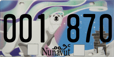 NU license plate 001870