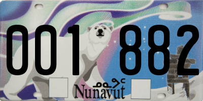 NU license plate 001882