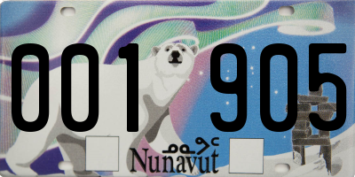 NU license plate 001905