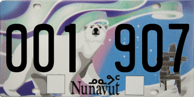 NU license plate 001907