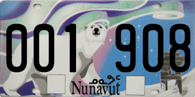 NU license plate 001908