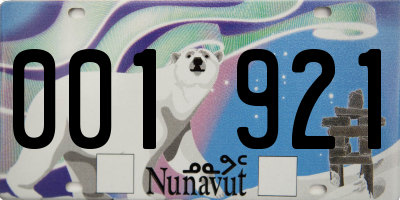 NU license plate 001921