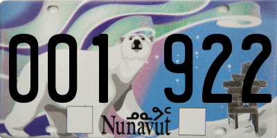 NU license plate 001922