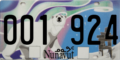 NU license plate 001924