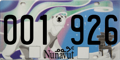 NU license plate 001926