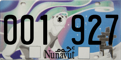 NU license plate 001927