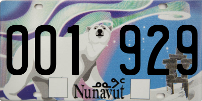 NU license plate 001929