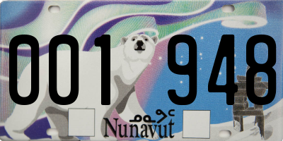 NU license plate 001948